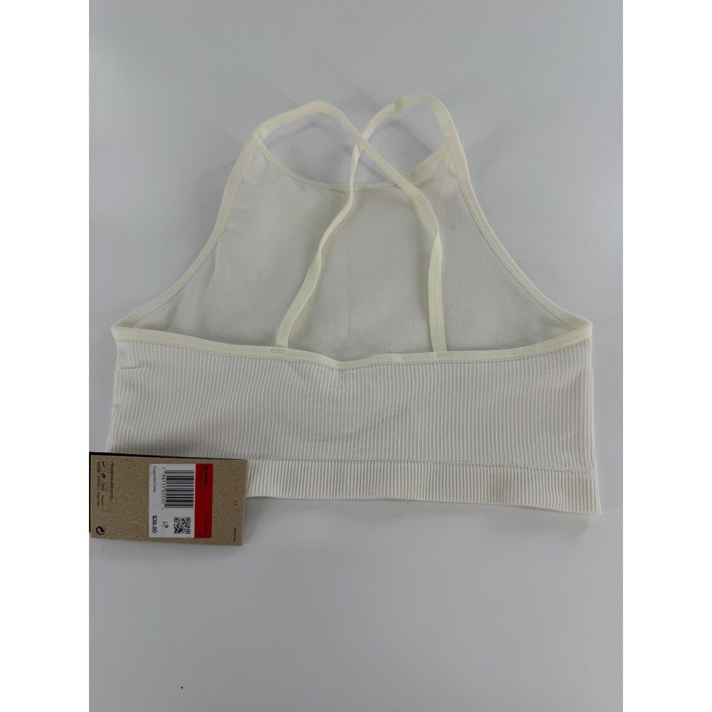 Nike Indy Sports Bra Womens Size L White Light Support Ribbed Strappy DV9966-133 - Picture 5 of 5
